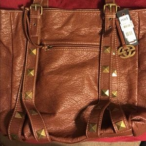 Brown leather purse